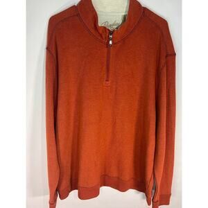 Paradise Collection Men's Orange 1/4 Zip Long Sleeve Pullover XXL